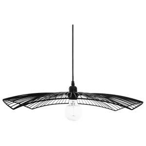 suspension en métal noir au design moderne et aérien